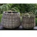 Rattan kurv til planter - dråbeformet