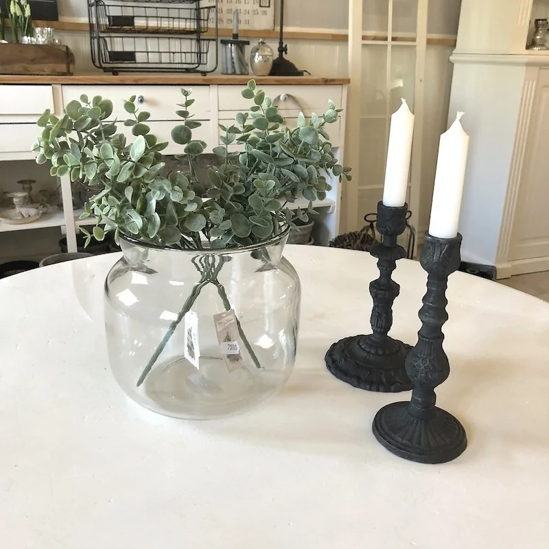 Glasvase i klar glas