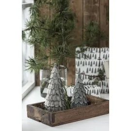 Juletræ i zink look - 25,5 cm