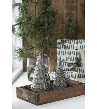 Juletræ i zink look - 25,5 cm