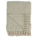 Plaid creme/grøn tea harlekinmønster
