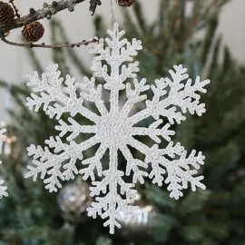 Iskrystal med glimmer til ophæng - Ø20 cm.